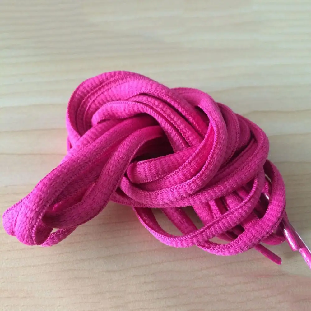 rose red Овальный 1 пара Спортивная 51 дюйм шнурки спортивные кроссовки ботинки шнурки строки аксессуары для обуви - Цвет: rose red