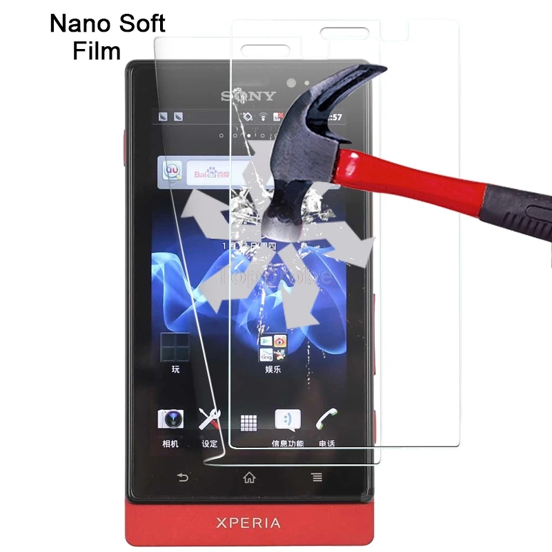 Anti-shatter Screen Protector Film For Sony Xperia Sola MT27i 3.7&quot Explosion-proof Nano Soft With Retail Package Strong | Мобильные