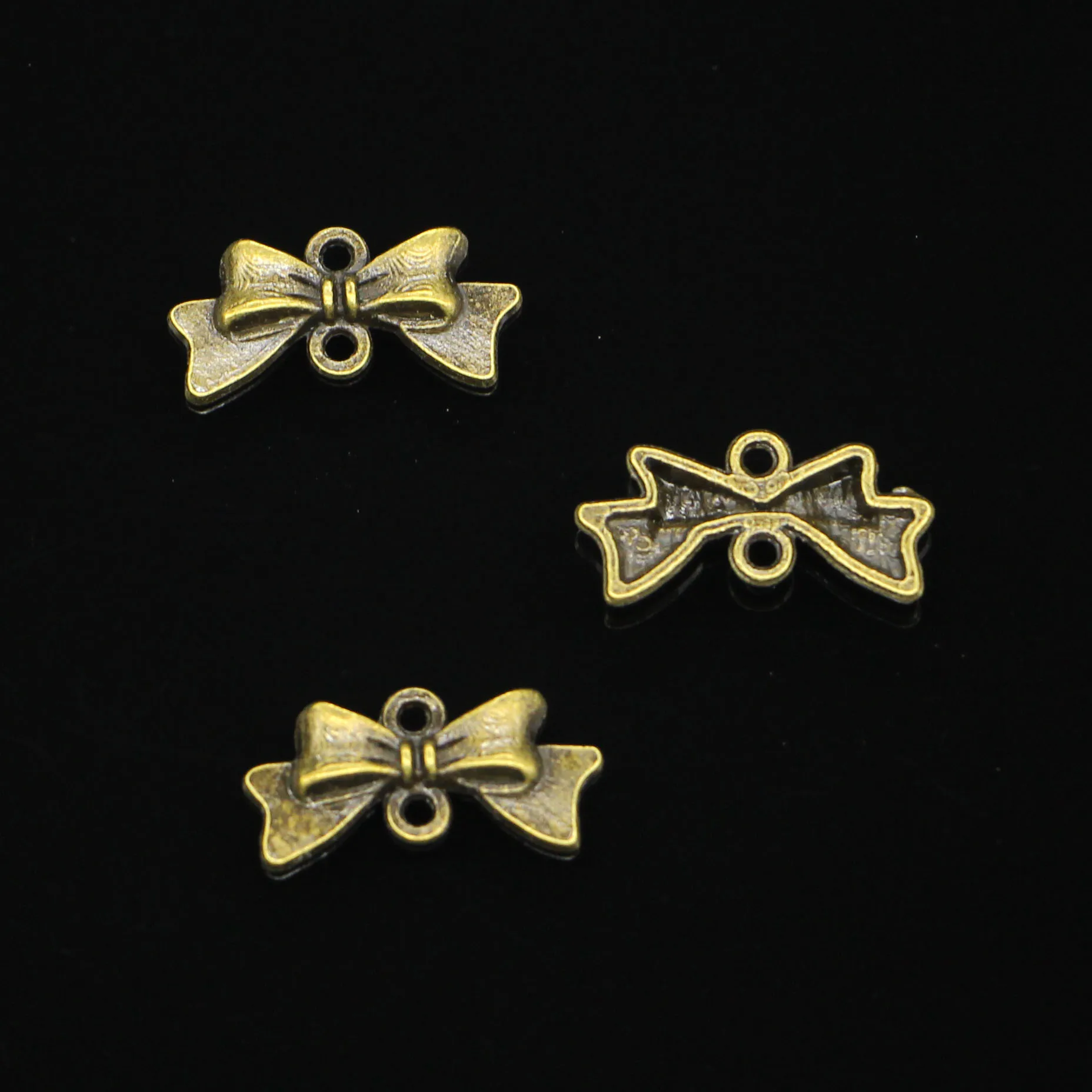 120 pcs Antique Bronze Plated bowknot bow Charms for Jewelry Making DIY Handmade Pendants 20*10mm | Украшения и аксессуары