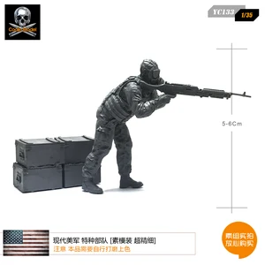 Модель 135 из смолы современных солдат спецсил США самособранная YC133