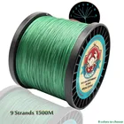 Плетеная полиэтиленовая рыболовная леска DAOUD 1500 м, 9 нитей, 22LB-200LB, многонитевая рыболовная леска для ловли карпа, рыболовная леска