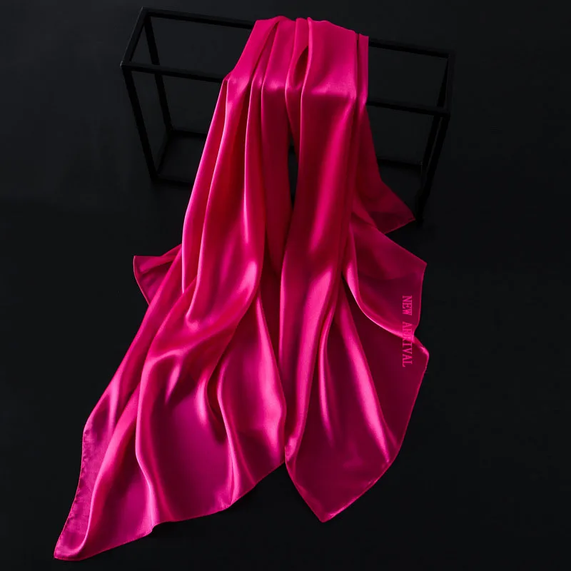 

[AETRENDS] 12 Solid Colors Scarf Silk Felt Scarf Women Scarves Z-3060