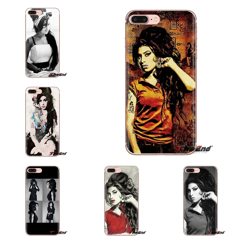 hybrid amy winehouse For iPod Touch Apple iPhone 4 4S 5 5S SE 5C 6 6S 7 8 X XR XS Plus MAX Transparent Soft Shell Covers |