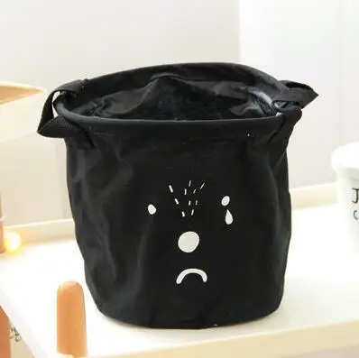 black Новая мультяшная карта памяти для хранения игрушек коробка для хранения, сумка-Органайзер для складной ящик для хранения Контейнер-бочка корзина для хранения игрушек Кахас organizadoras - Цвет: black