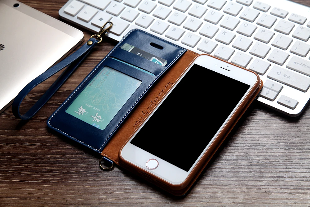 Джинсовый кожаный флип-чехол для iPhone 6 S 7 8 iPhone X XS Max XR с магнитным отделением для карт, чехол-Кошелек, Чехол Для Coque iPhone 6 S 7 8 Plus