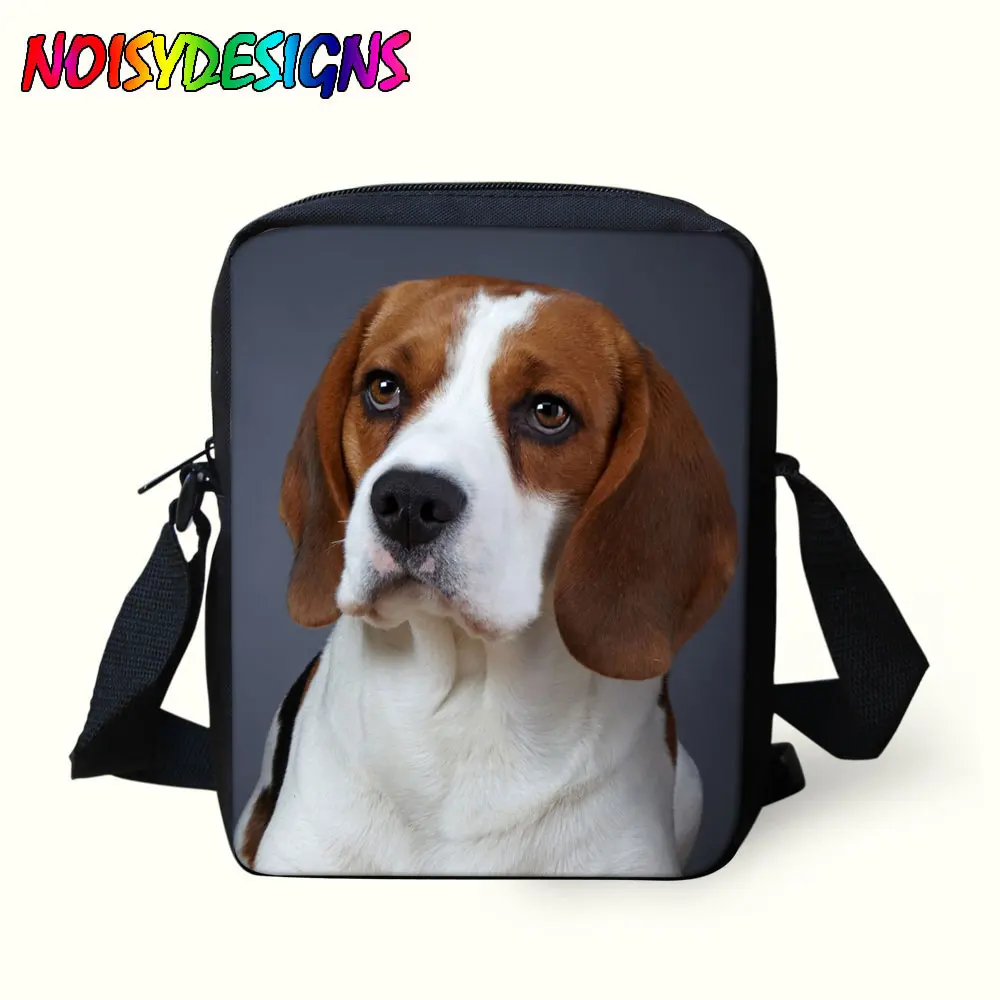 Школьные сумки Beagle Сумка с принтом собаки маленькая сумка-мессенджер рисунком
