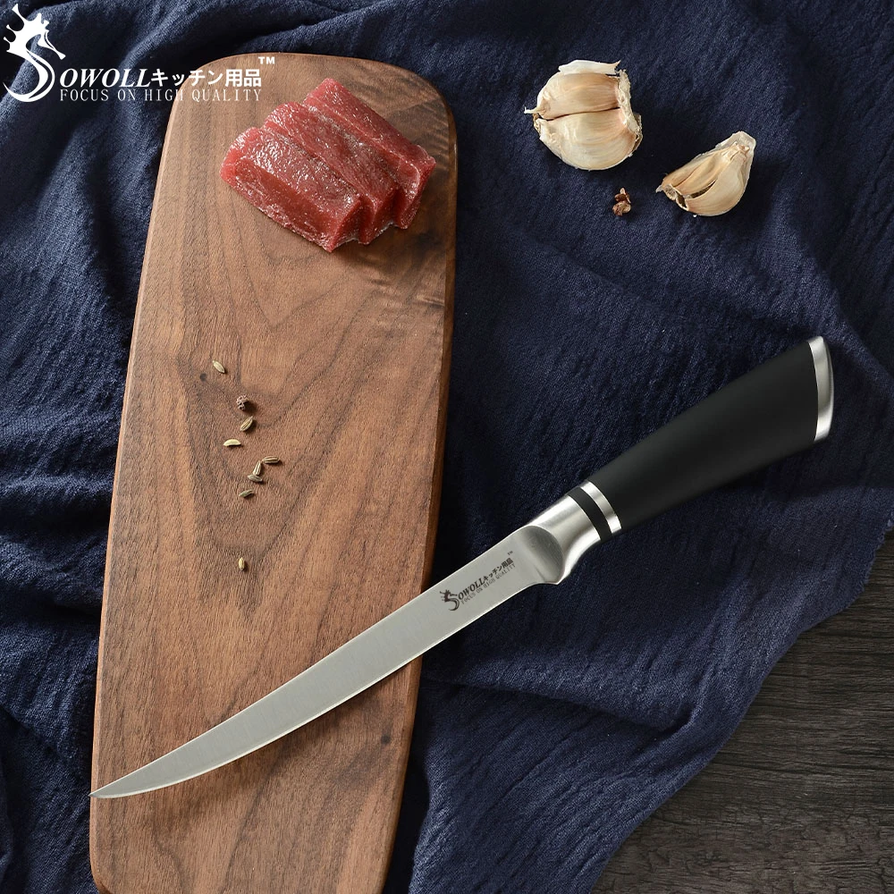 SOWOLL 8 дюймовые ножи для обвалки кухонный нож шеф повара из нержавеющей стали