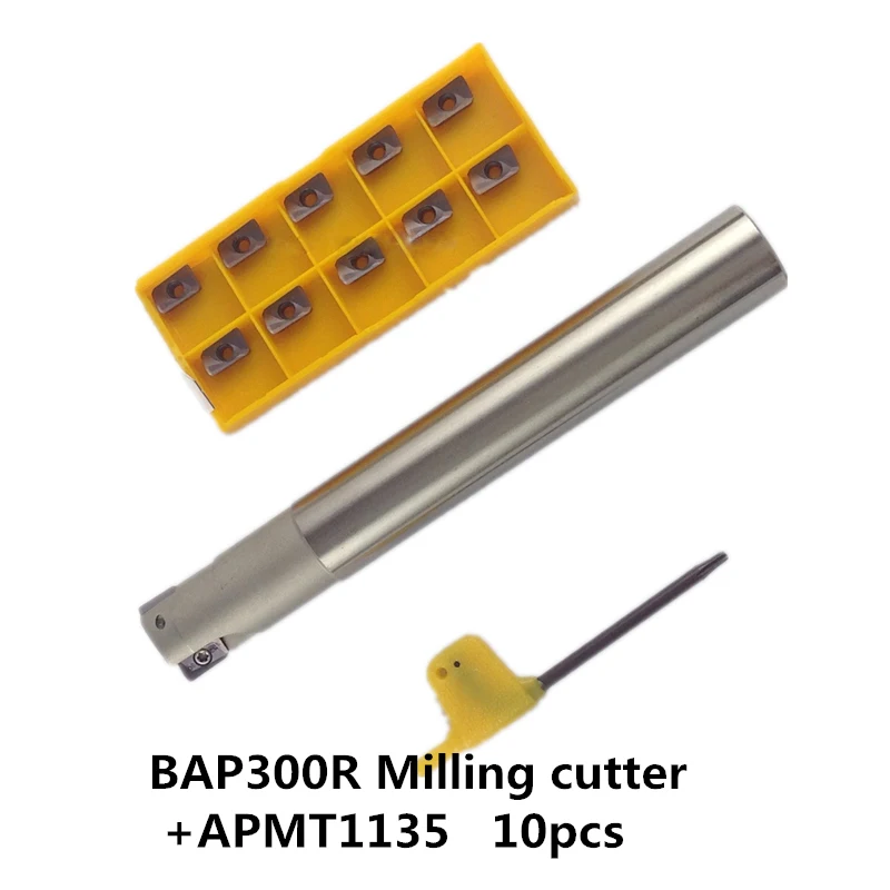 Фрезерный резак с карбидной вставкой CNC BAP300R C19 20 150L 2T 160L APMT1135 + 10 шт. | Инструменты