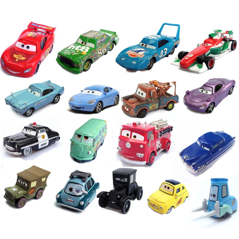 Disney Pixar Cars 2 3 Lightning McQueen Mater Huston Jackson Storm Ramirez 1:55 литье под давлением из