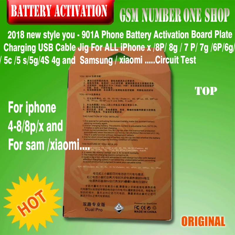 Professional Battery Activation Board Plate Charging Cable Jig for iPhone x /8p/8 7 Plus 7 6s 6 5s 5 4s 4 and for sam/xiaomi....