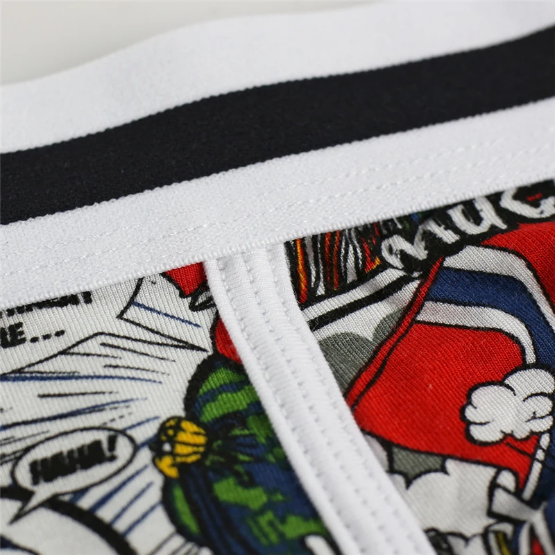 

2018 Sexy Underwear Man Cuecas Gay Briefs Breathable Crotch Cotton Sexy Male Panties Soft Underpants Mens Briefs Print Designer
