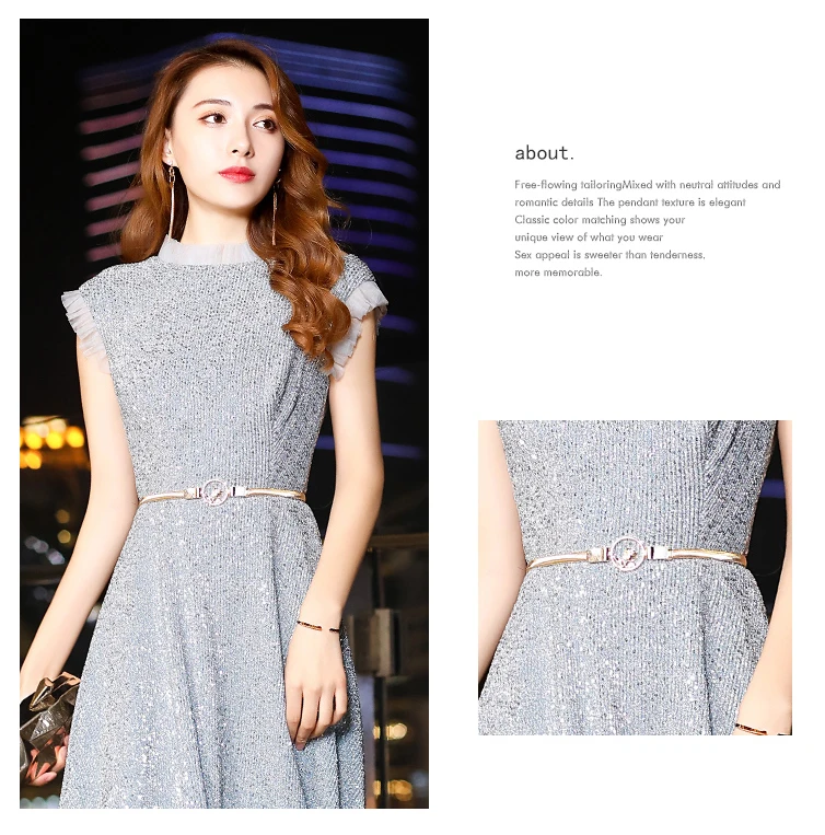 Robe De Soiree YIDINGZS Элегантное Длинное Вечернее Платье Серебряные вечерние платья Настоящее простое