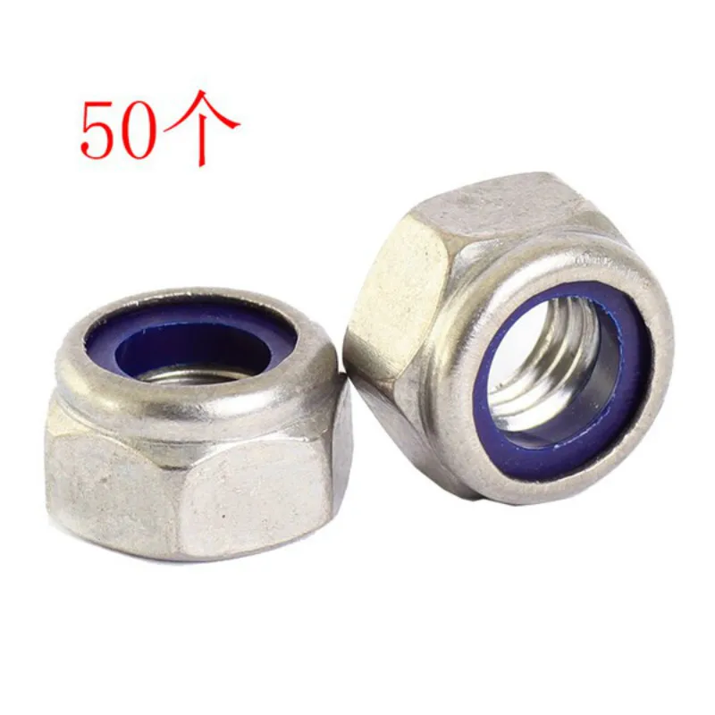 Высокое качество M4 нержавеющая сталь 50 шт Nyloc Nylock ЗАМОК гайки 100% Новые|nut m4|m4 lock nutm4