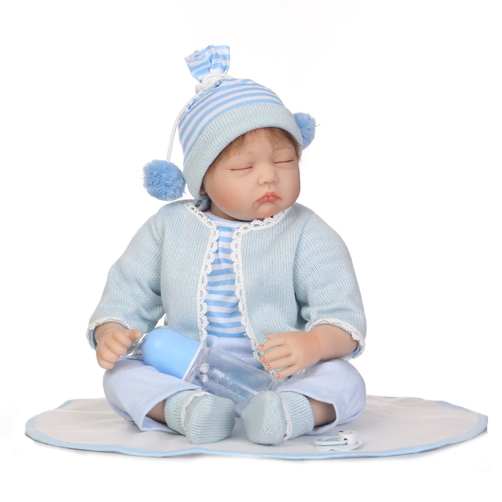 NPK 22 дюйма 55 см Силиконовая Кукла reborn Bonecas Baby Reborn Реалистичная Магнитная пустышка
