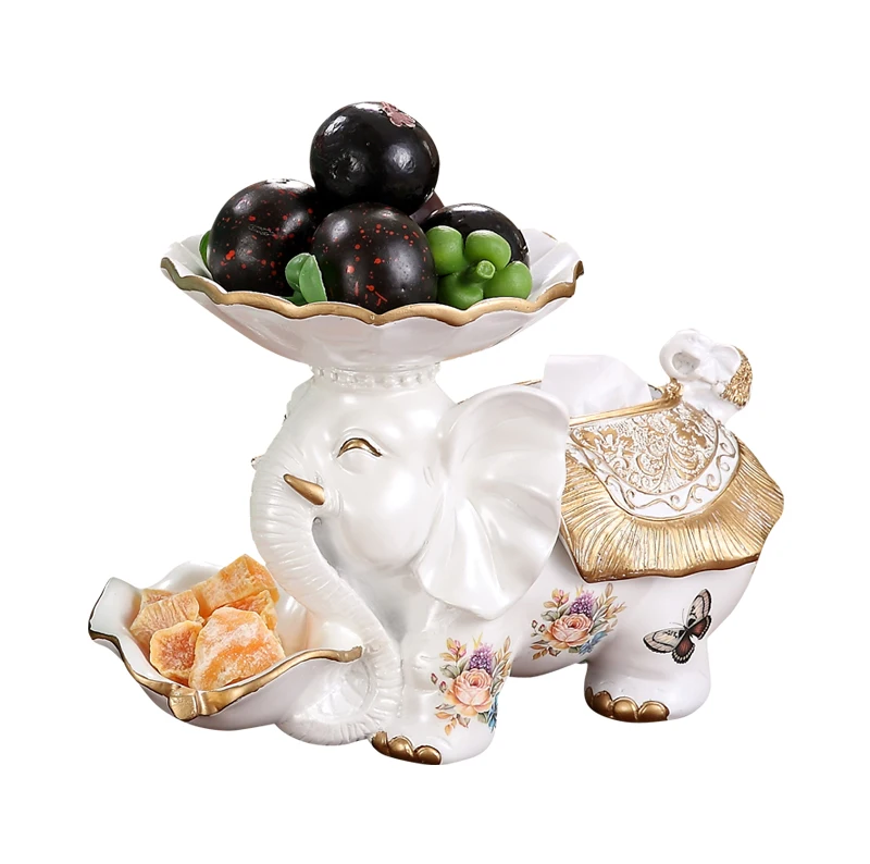 Европейская смола Lucky Elephant Фруктовая тарелка многофункциональная коробка для