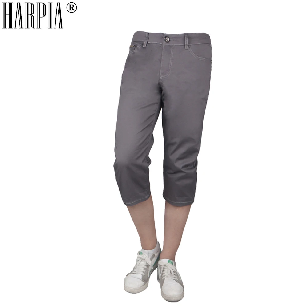 HARPIA летние мужские шорты брюки серые хлопковые эластичные тонкие Бермуды Шорты