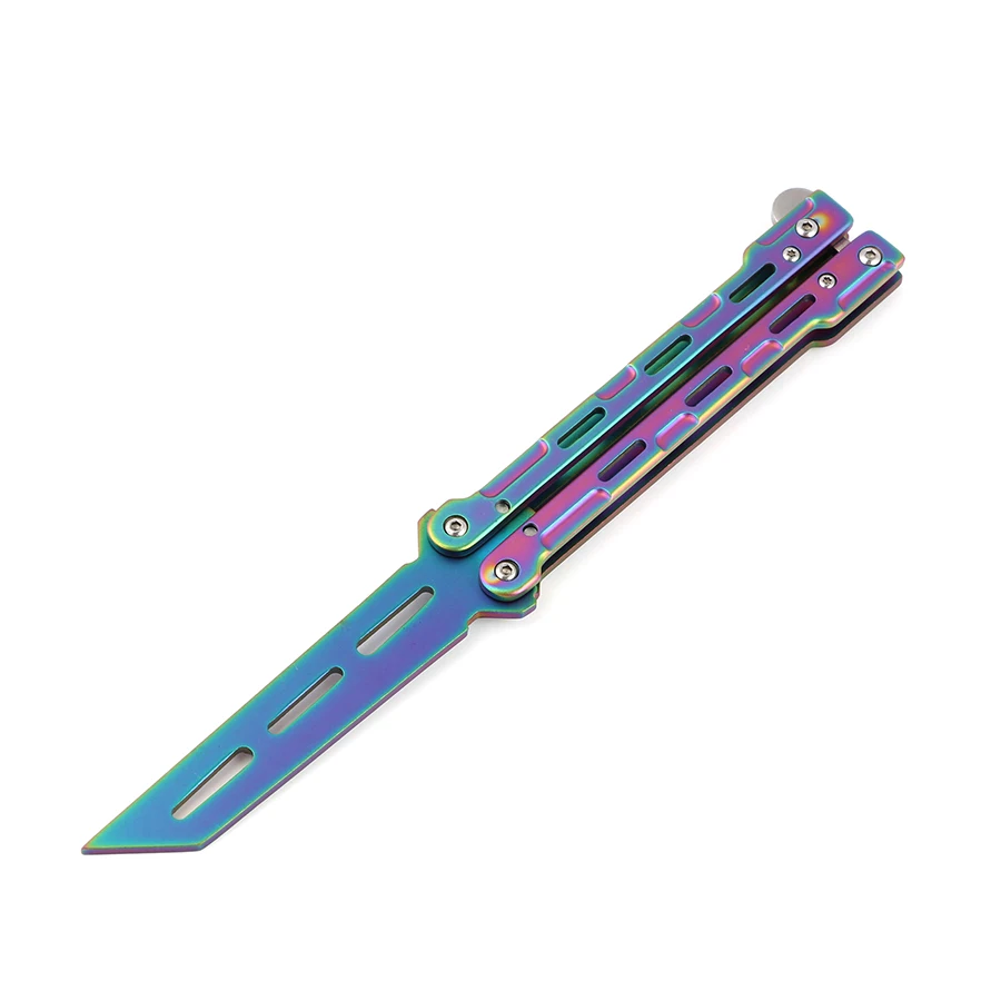 Красочный складной нож Balisong тренировочный для тренера в виде бабочки инструмент