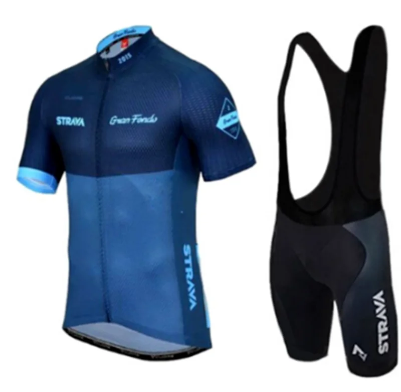 

Pro STRAVA Bicycle Racing Team Short Sleeve Maillot Ciclismo Men's Cycling Jersey Kits Summer breathable Cycling Clothing Sets