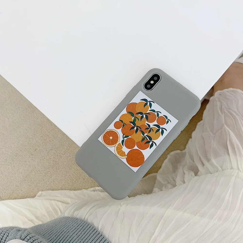 Ourpho INS художественная иллюстрация чехол для iPhone X XR XS MAX жидкий силикон утолщение