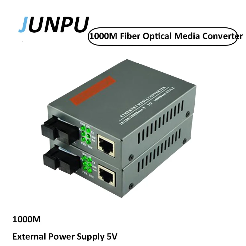 Junpu 1 пара htb gs 03 20km SC 1000 м Gigabit enternet media converter 20 км оптический медиаконвертер