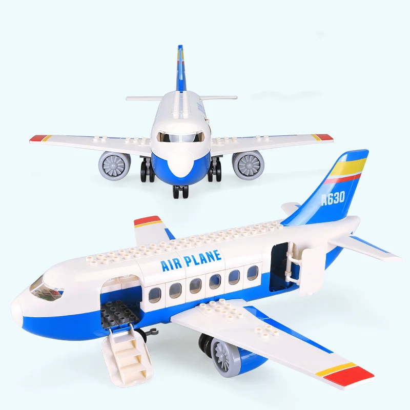 63Pcs DIY 57cm Large Airbus Aircraft Airplanem Model Plane Building Blocks Sets Kids Boys Gifts Bricks Toys | Игрушки и хобби