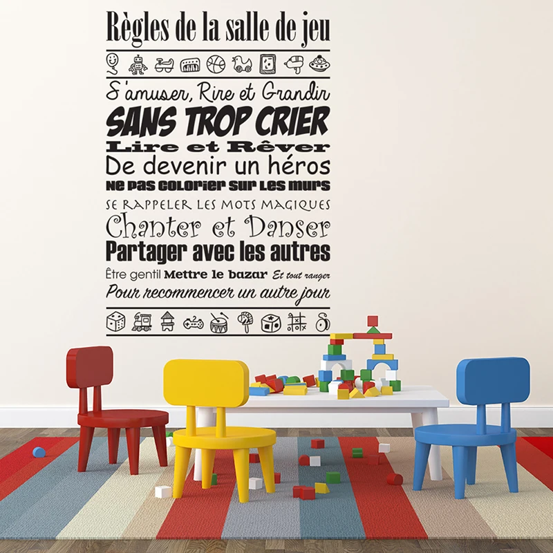 

Stickers Salle De Jeu Vinyl Wall Art Decor Mural Decal Wallpaper Kids Room Home Decor Poster House Decoration 41cm x 59 cm