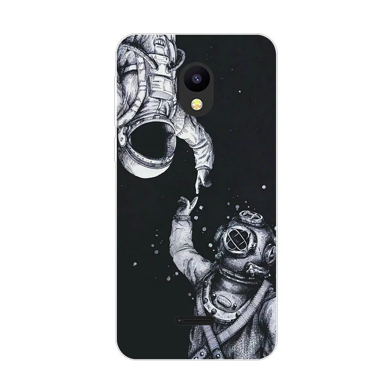 Meizu C9 Pro Case Silicon Astronauts Painting Soft TPU Back Cover for Phone Protect Bags Shell |