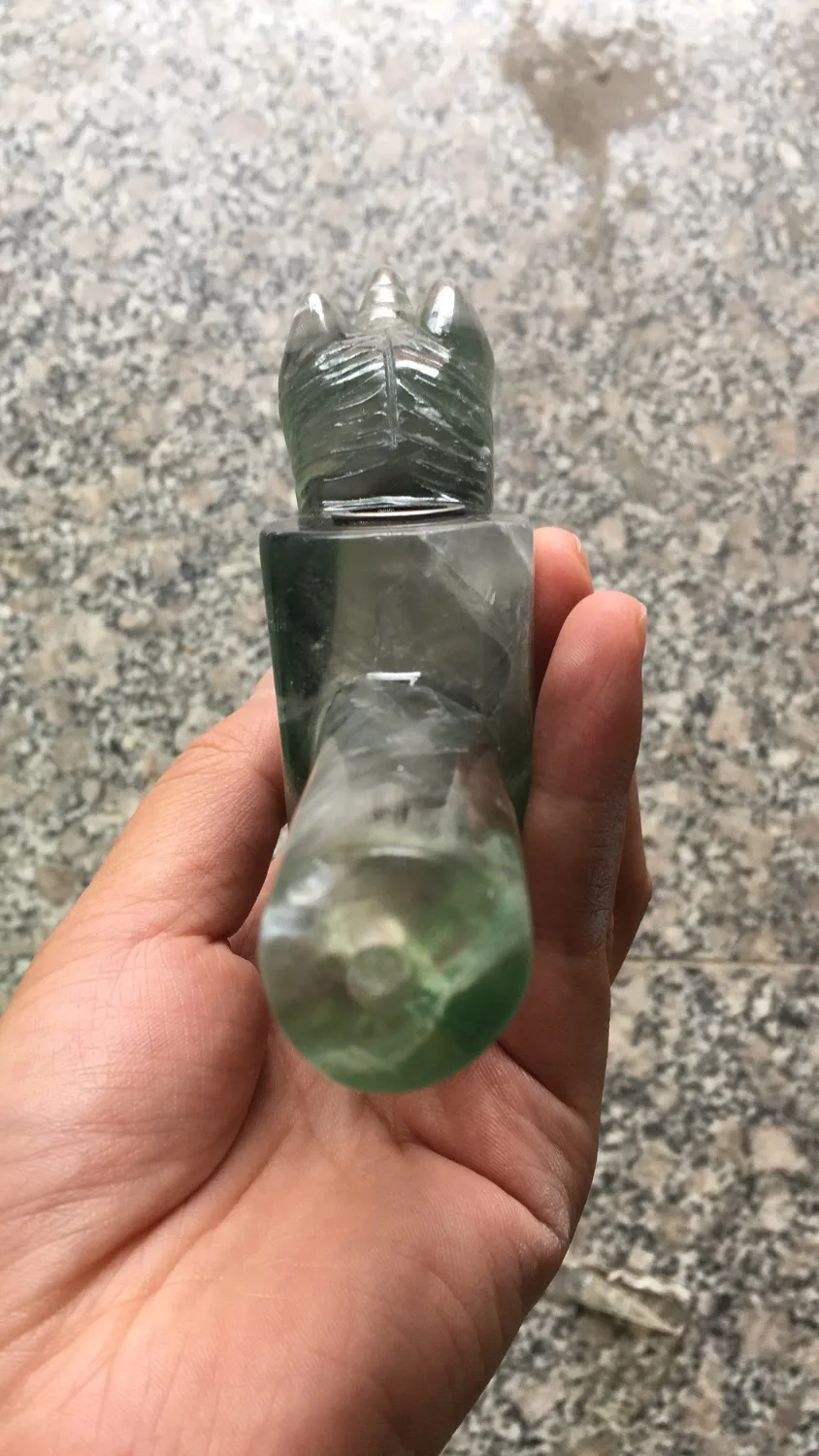 

natural rainbow fluorite hand carving pipes quartz crystal unicorns for gift