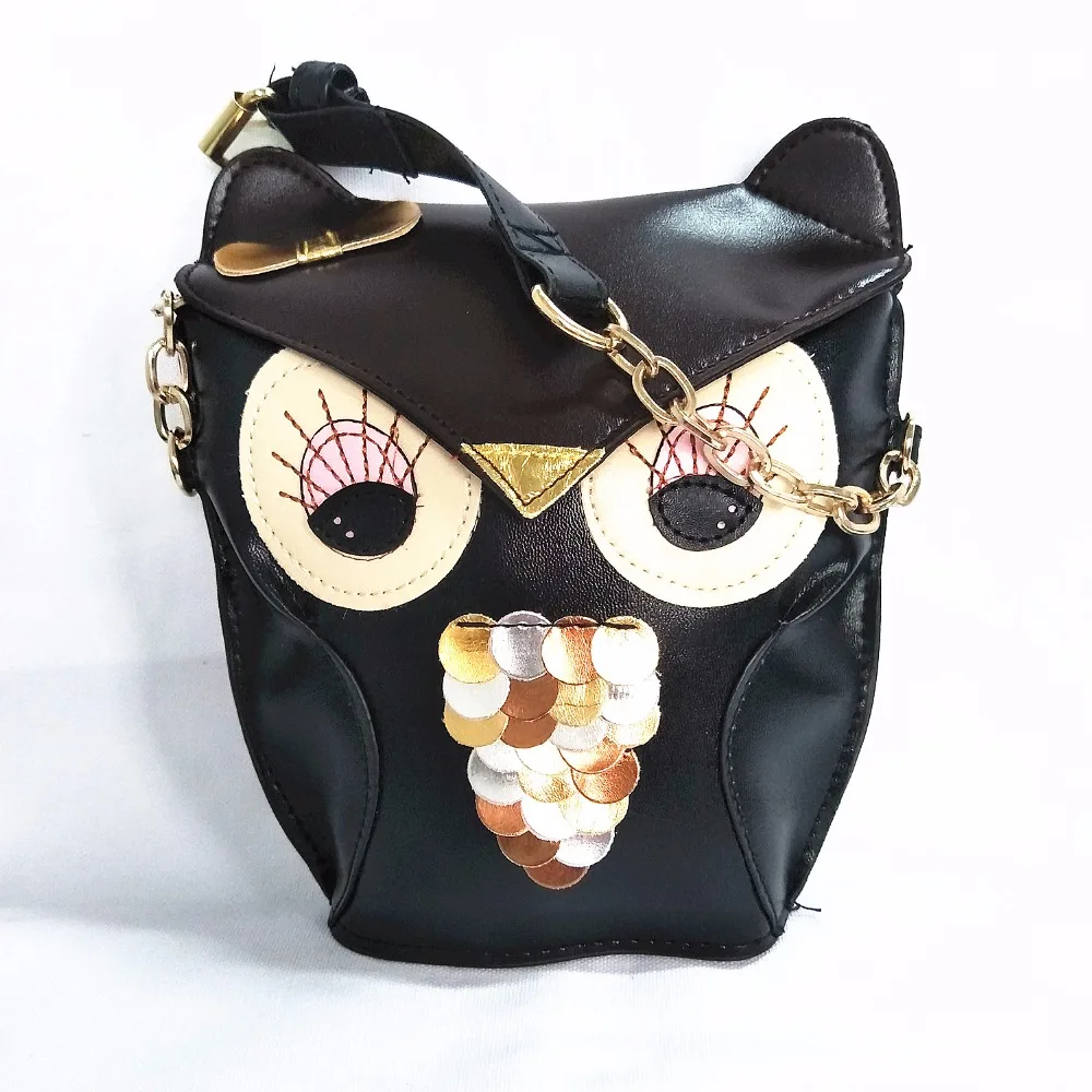 M587 Cute Animal Owl Pu Leather Messenger Bags Bag Small Size Girl Gift Wholesale | Багаж и сумки
