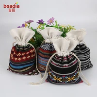 new1116cm 5pcsbag fashion ethnic cotton jewelery gift bag