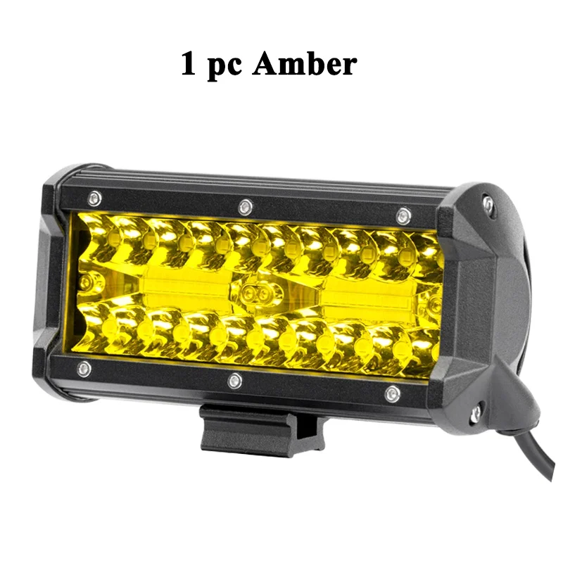 1pc amber VISORAK " 120 Вт внедорожный светодиодный рабочий светильник, янтарный светодиодный противотуманный светильник для внедорожника 4x4 4WD, внедорожника, вездехода, трактора, грузовика, светодиодный светильник для вождения - Цвет: 1pc amber