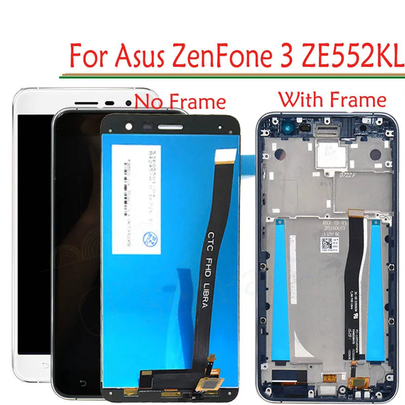 Для Asus ZenFone 3 ZE552KL ЖК дисплей панель сенсорный экран дигитайзер в сборе с рамкой
