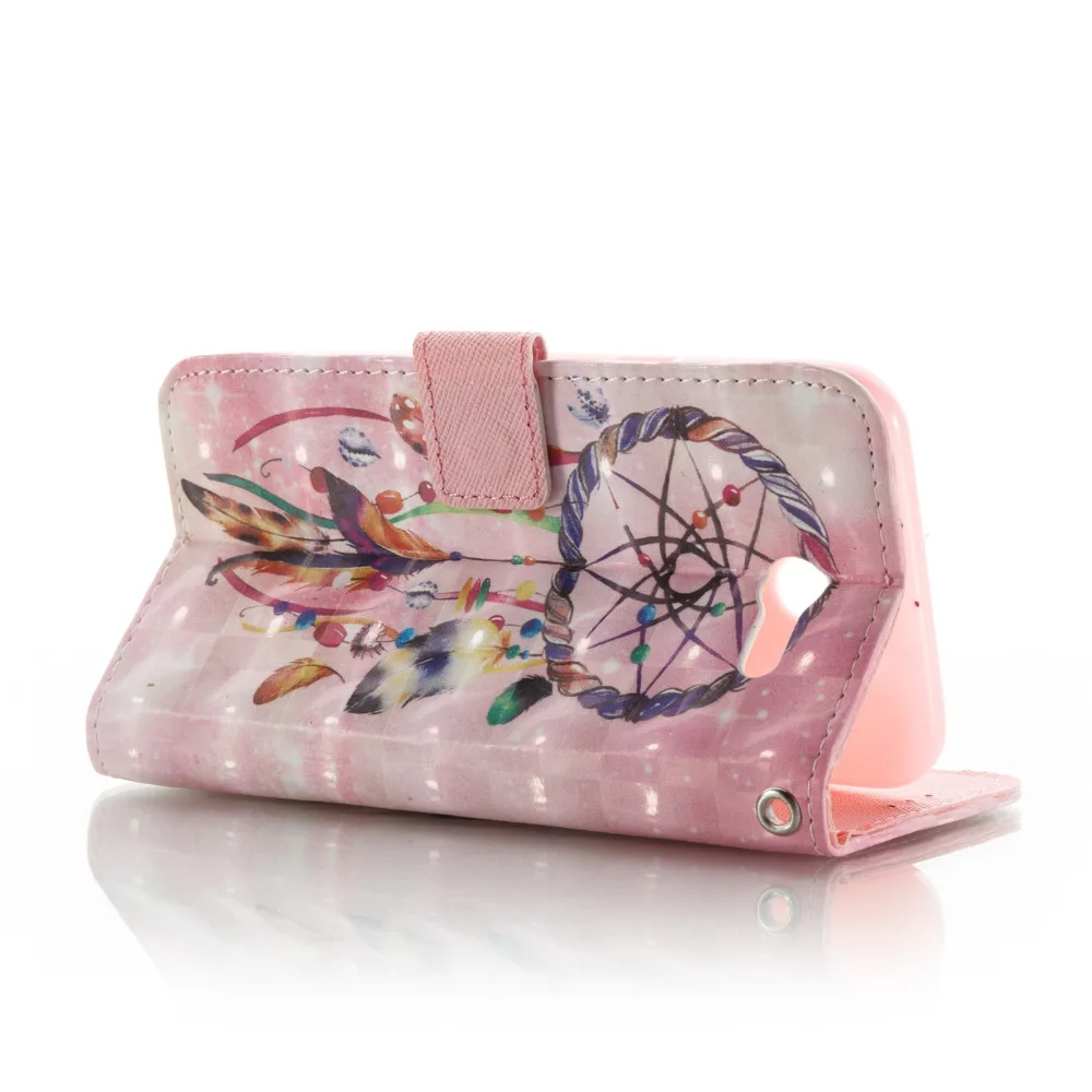Розовый Dream Catcher 3D красочные картины бумажник флип Чехол подставка для Samsung Galaxy J3
