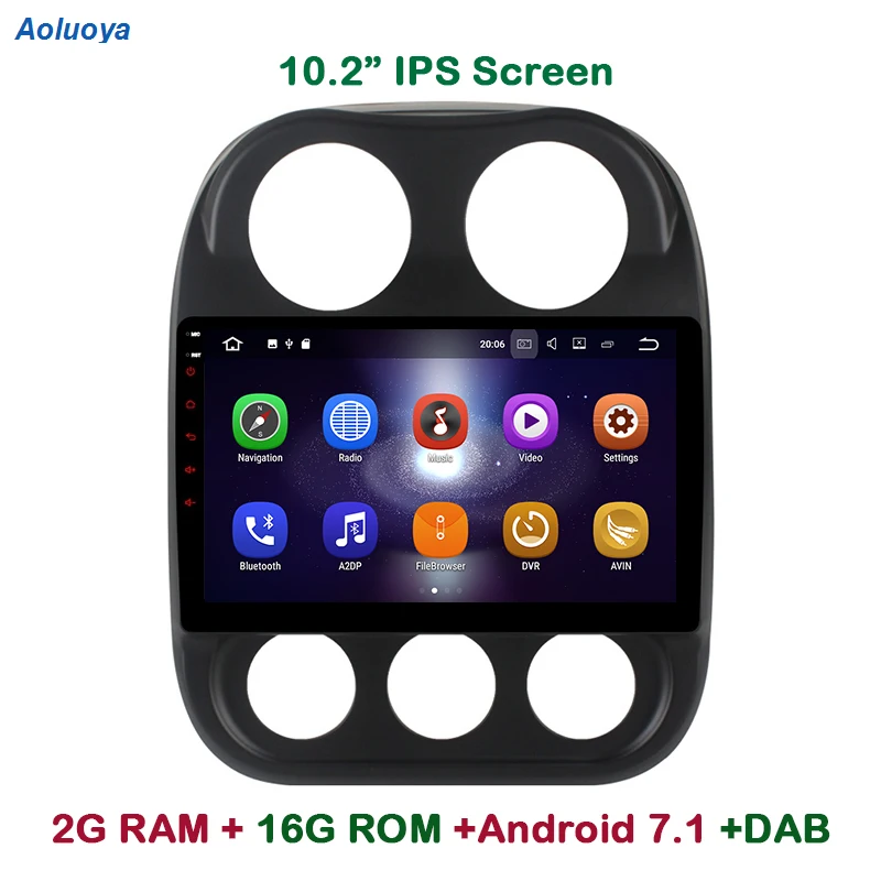 Aoluoya IPS 2 Гб RAM четырехъядерный Android 7 1 автомобильный DVD GPS навигационный плеер для