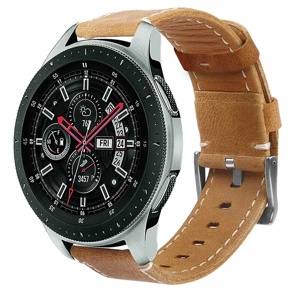 Ремешок кожаный для Samsung Gear S3 Frontier Classic 22 мм 46 мм|Смарт-аксессуары| |