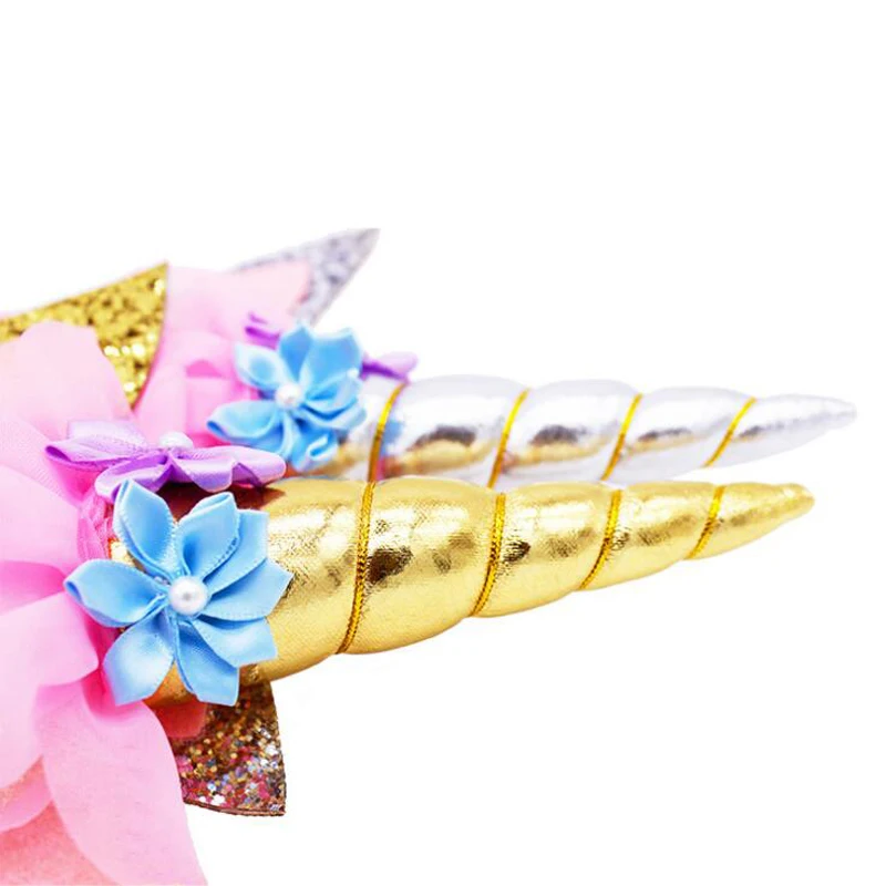 ZOPHIL Блестящий головной убор для вечеринки повязка на голову с рогом единорога