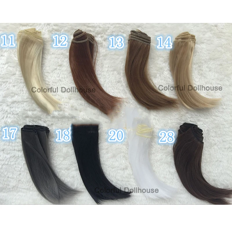 

6PCS/LOT New Doll Accessories Wigs High-temperature Wire Synthetic Doll Hair For BJD Doll DIY
