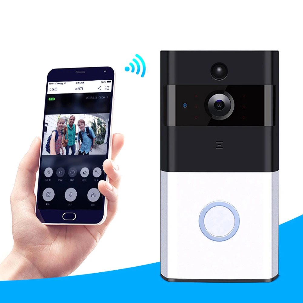 Новый Умный дверной звонок с камерой 720P Wi-Fi беспроводной домофон видео-глаз в