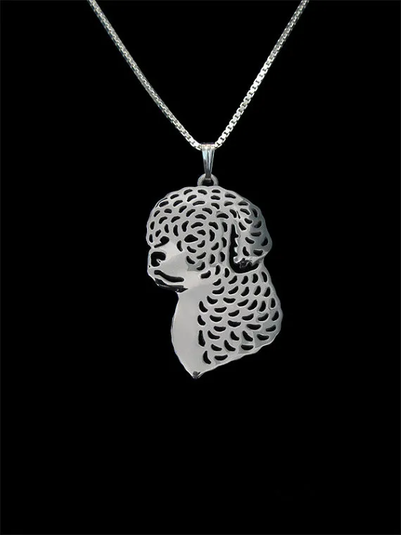 Portuguese Water Dog pendant necklace women gold silver statement men | Украшения и аксессуары