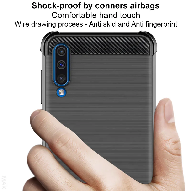 IMAK Для samsung Galaxy A30 A40 A50 A70 Чехол Мягкий ТПУ Силиконовый противоударный угловой