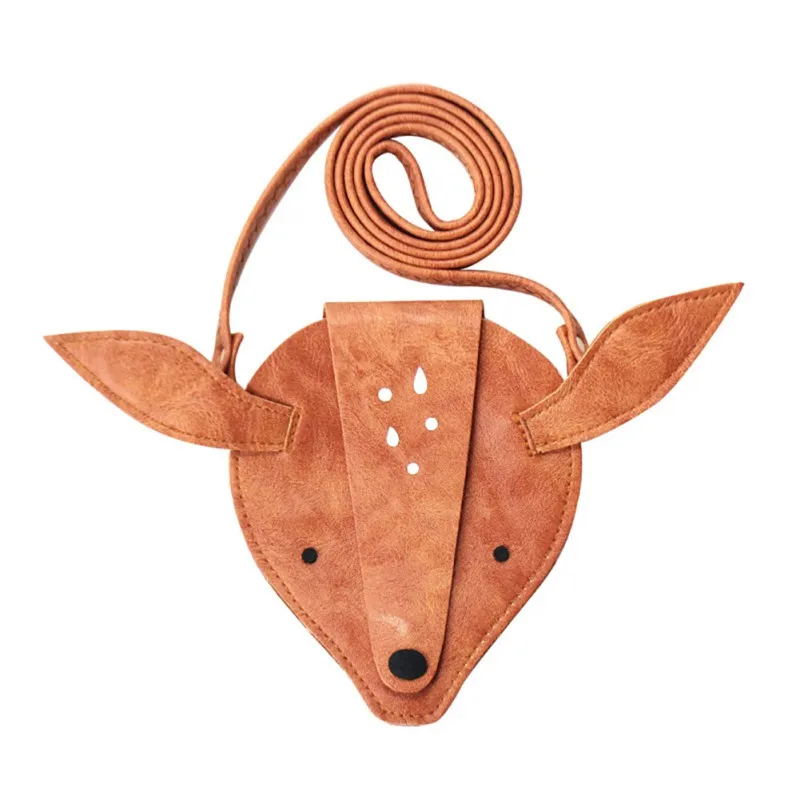 Сумка мессенджер для девочек мини сумка в виде животных с застежкой клапаном