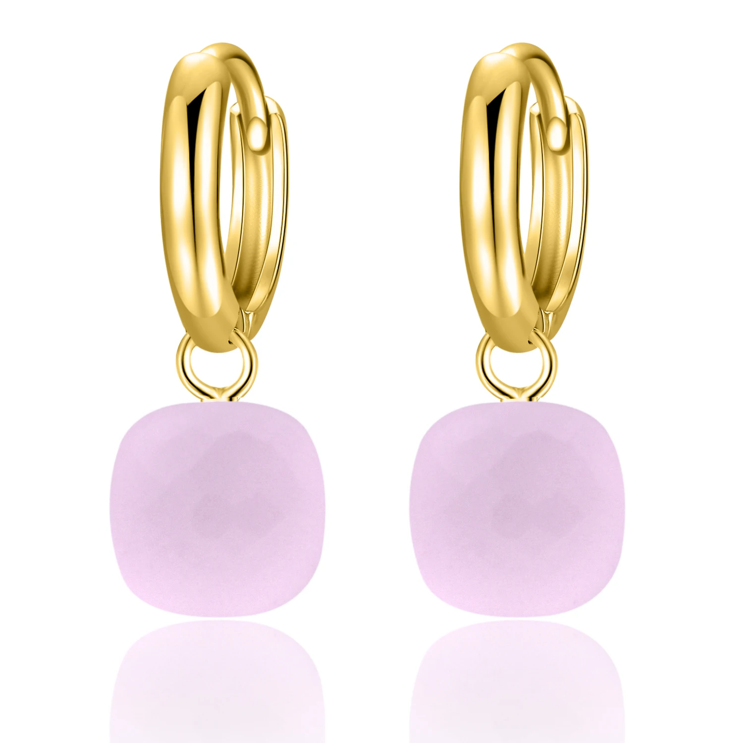 Rose Pink MetJakt классический Лондон Голубой топаз серьги чистый золотой цвет 925 пробы серебро элегантные серьги для леди идеальный роскошный подарок - Цвет камня: Rose Pink