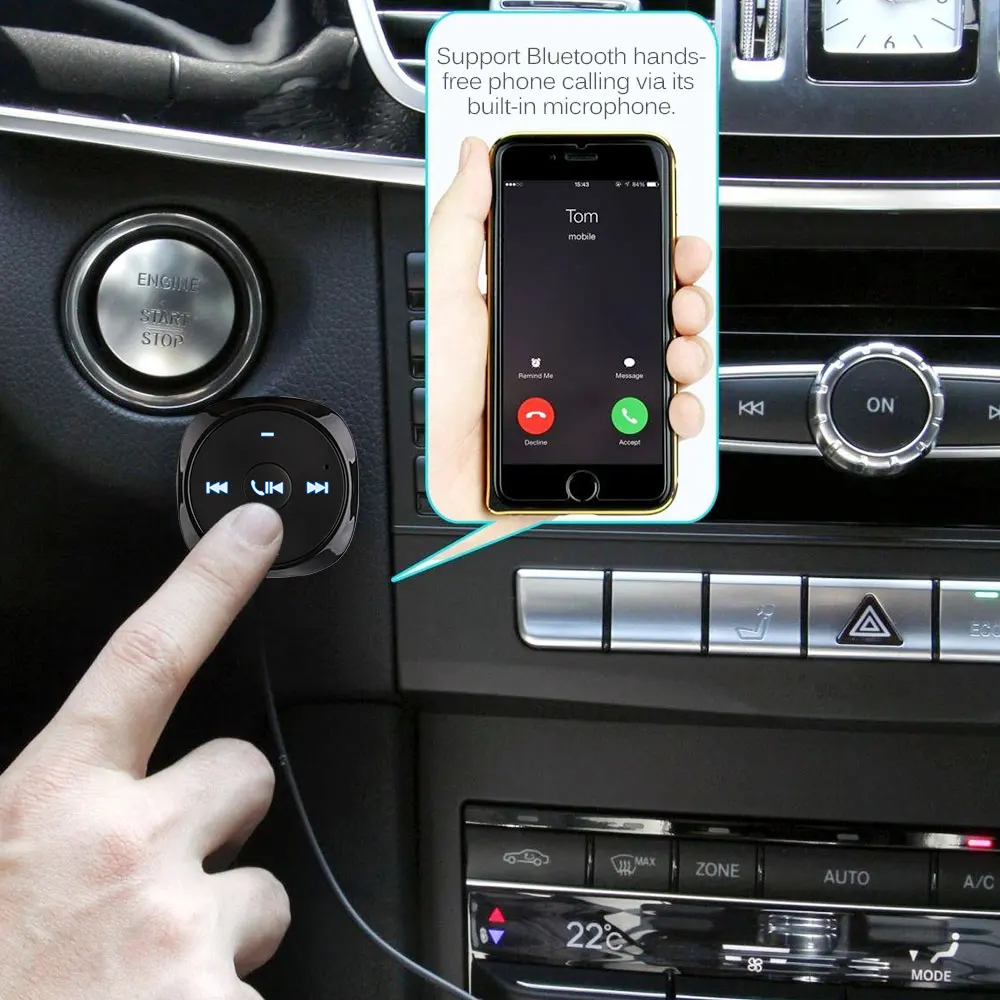 Onever Handsfree Bluetooth Автомобильный MP3 плеер 3 5 мм AUX аудио A2DP музыкальный приемник