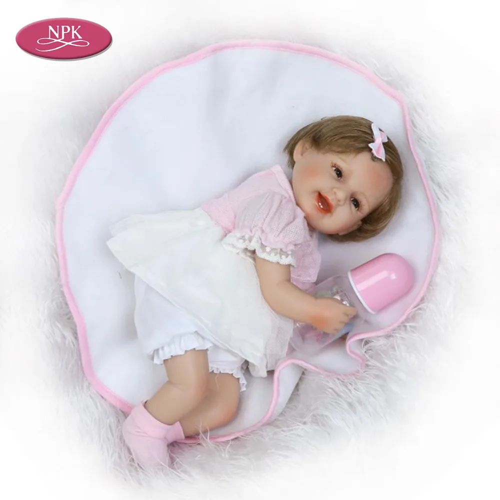 NPK 40 см силиконовая кукла для новорожденных девочек Juguetes развивающие игрушки
