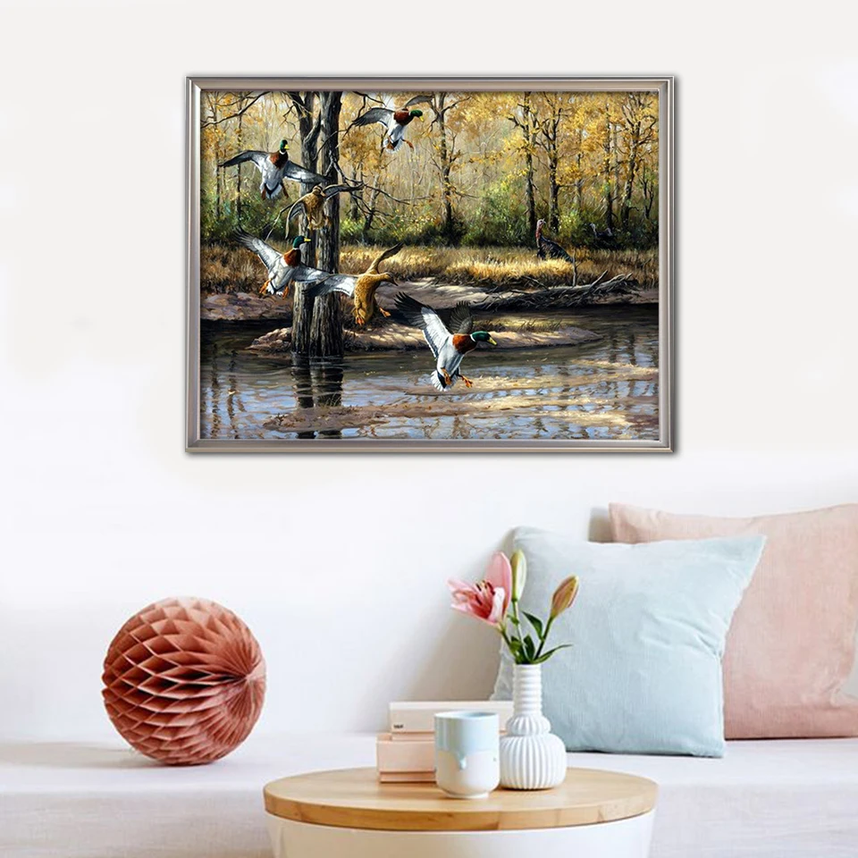 EverShine DIY Diamond Mosaic Full Square Rhinestones Embroidery Sale Animals 5D Painting Duck Wall Decoration | Дом и сад