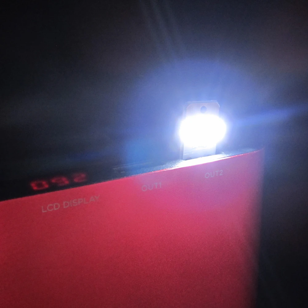10 шт. мини Ночной USB LED брелок портативная мощная белая плата карманная карта