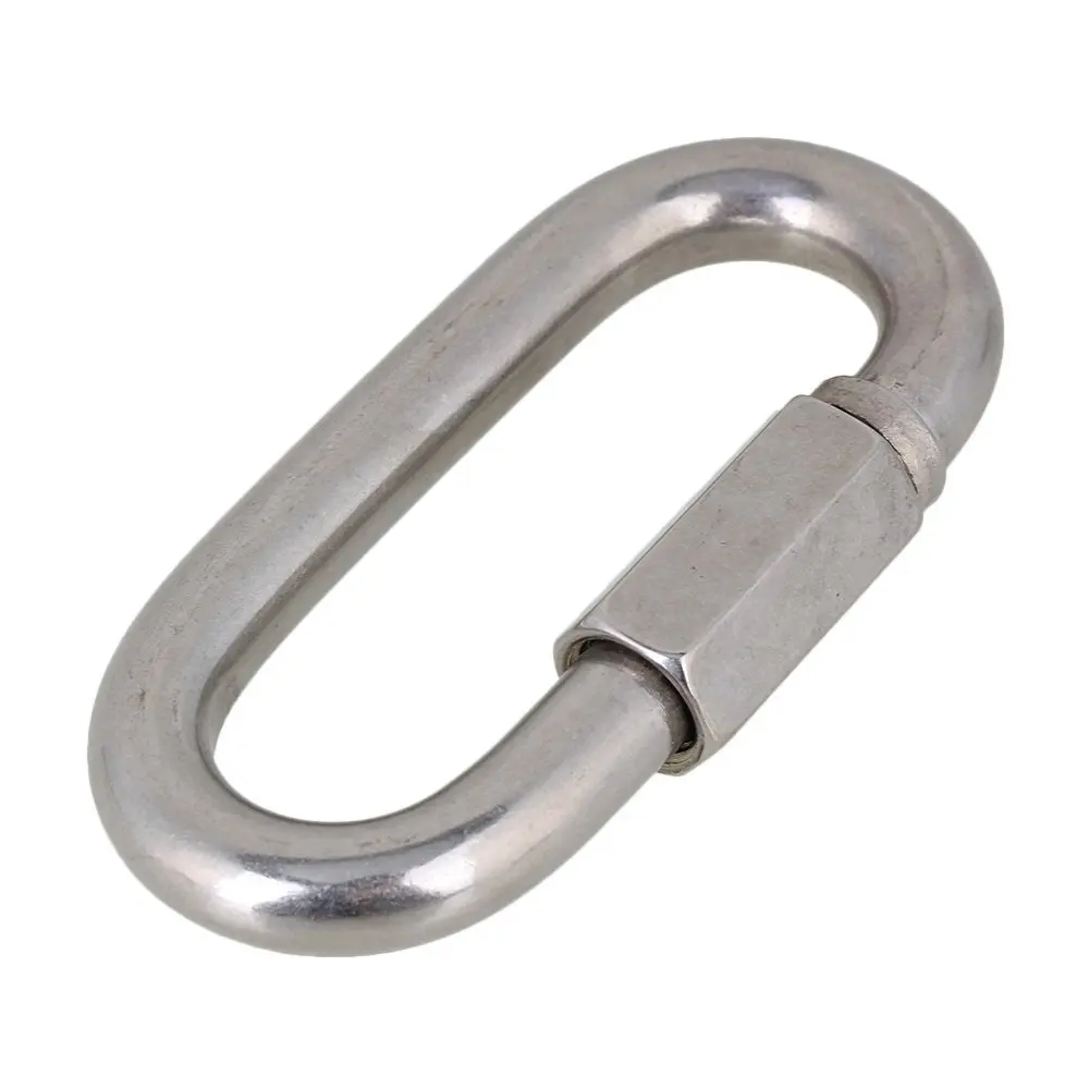 Multifunctional 304 Stainless Steel Carabiner Quick Oval Screwlock Link Lock Ring Hook M12 Of 2 | Обустройство дома