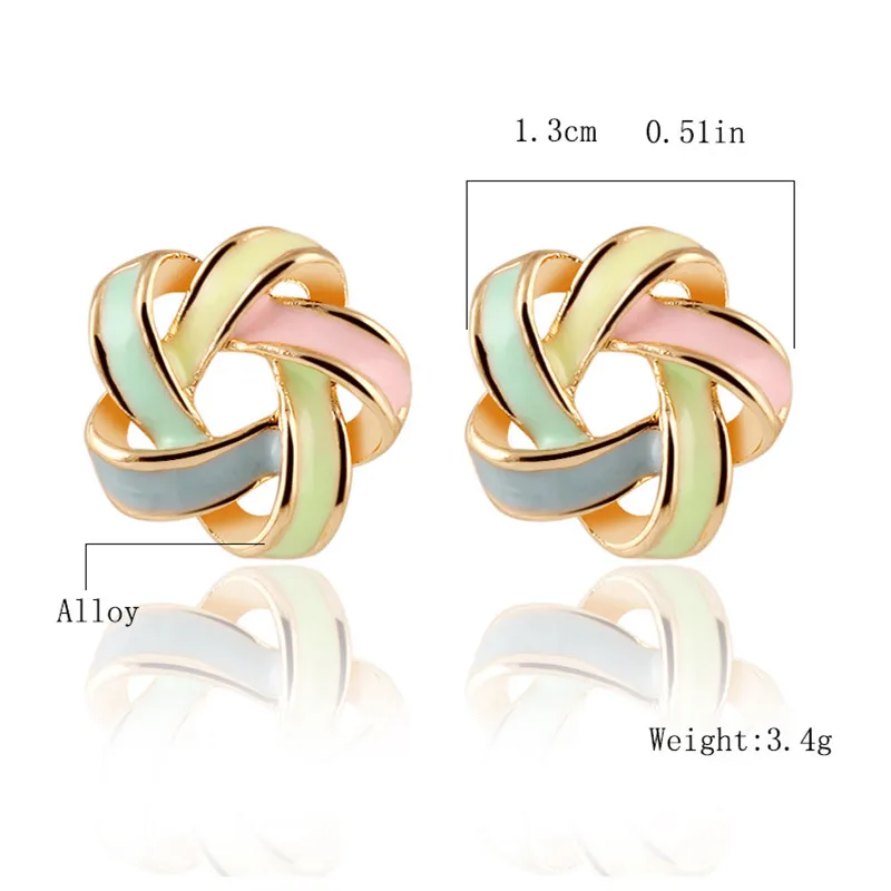 Модные серьги-цветы на заклепках для женщин Бринкос Пендиентес Бижу Инамель букле дорейль фемме Аксессуары Ювелирные изделия.