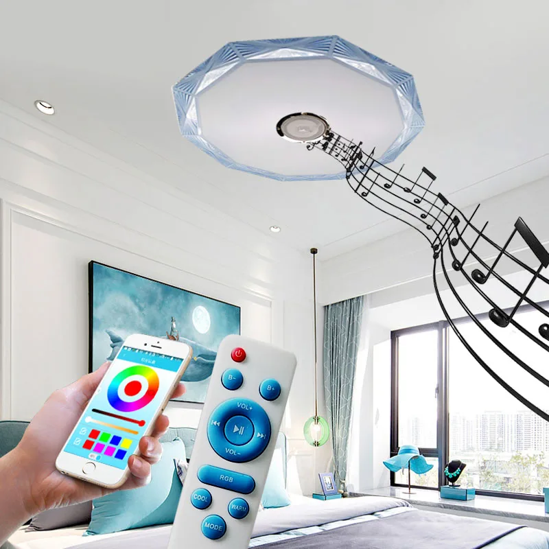 Светодиодная потолочная лампа для гостиной простая современная с Bluetooth