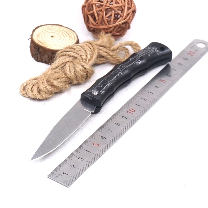 Bamboo Style Mini Folding Pocket Knife Kitchen Fruit Paring Outdoor Camping Survival Household EDC Tools Knives | Инструменты